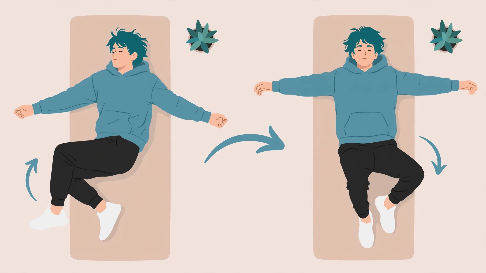 Gentle trunk rotation exercise for back pain