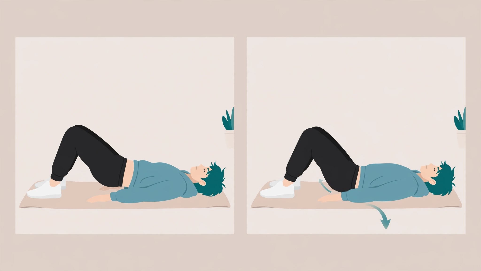 Knee-to-chest stretch for lower back pain
