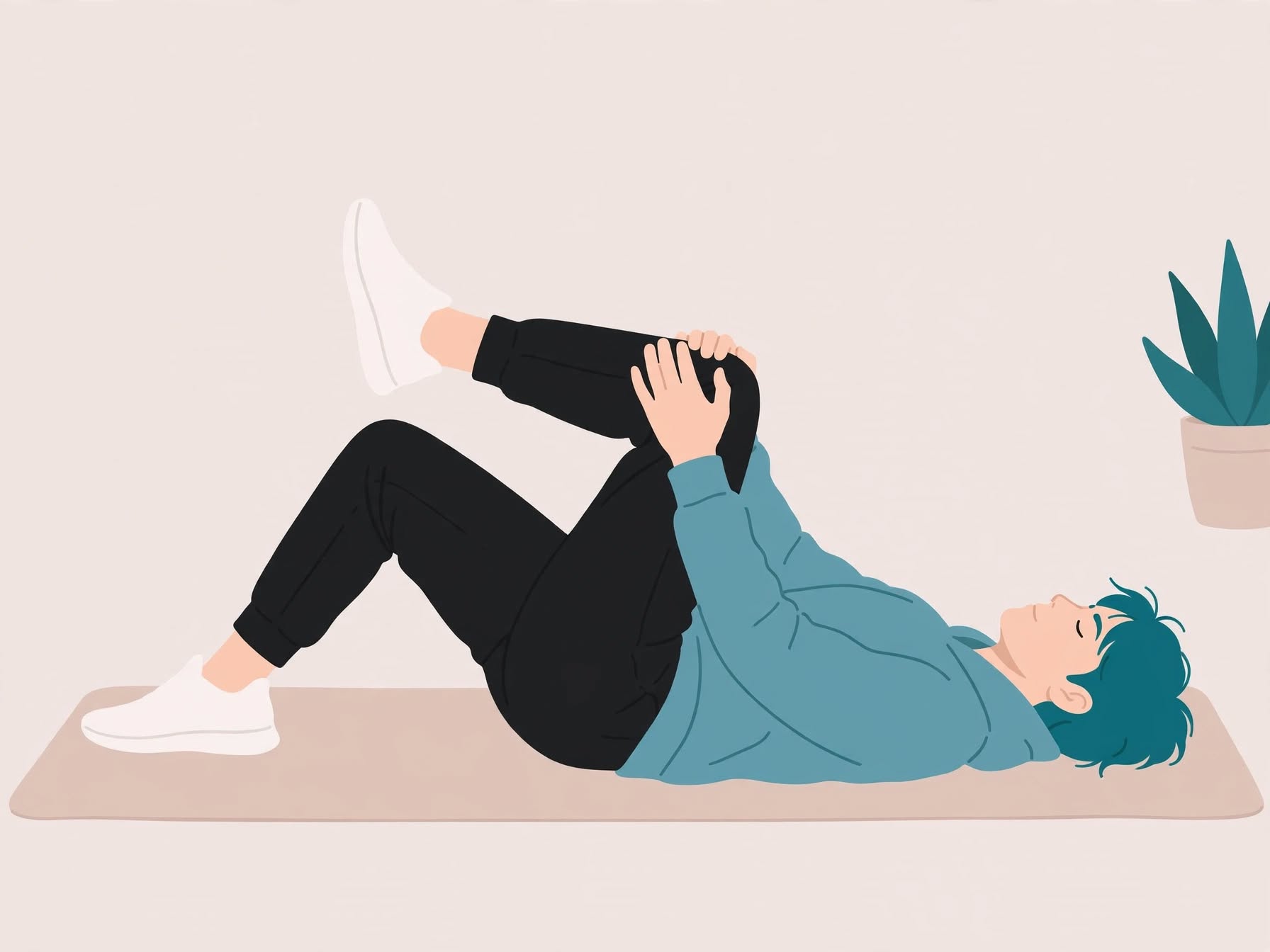 Pelvic tilt exercise for lower back pain